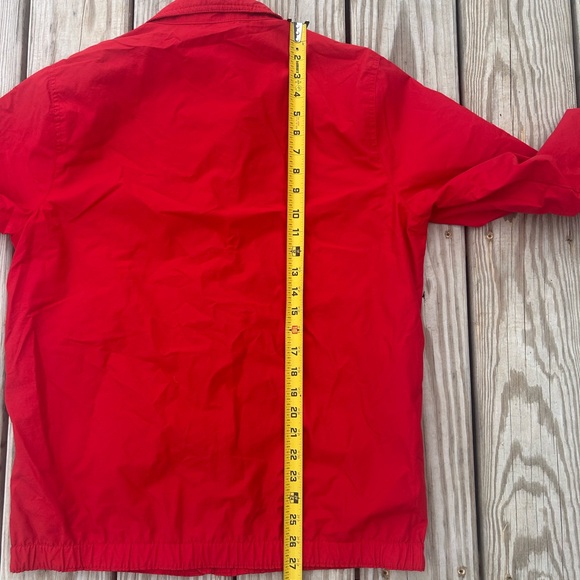 Abercrombie & Fitch Jacket‎ Mens Small Red Windbreaker Full Zip Y2K Preppy Logo - Picture 10 of 11